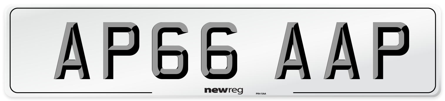 AP66 AAP Number Plate from New Reg